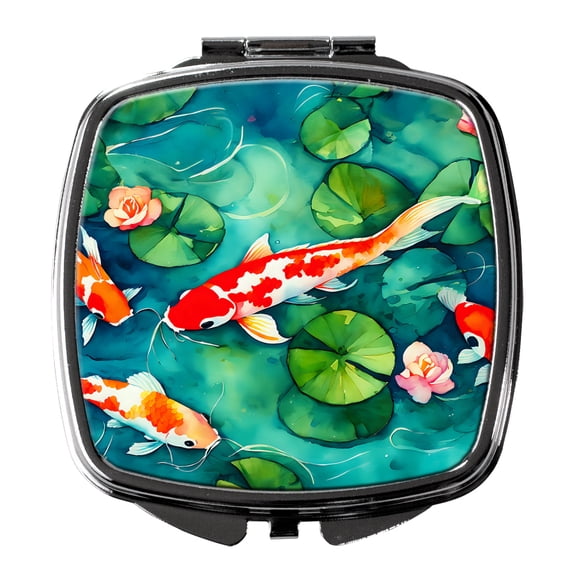 Koi Fish Compact Mirror 2.75 in x 3 in