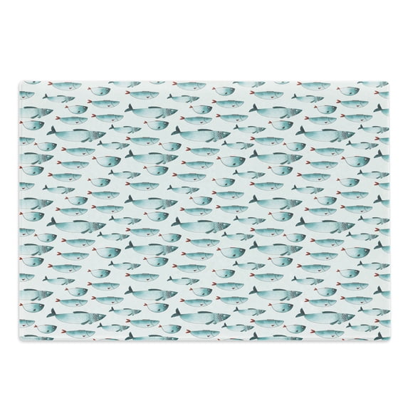 Koi Fish Cutting Board, Regular Different Sized Japanese Koi Fish Patterns Ocean Marine Underwater Theme, Decorative Tempered Glass Cutting and Serving Board, in 3 Sizes, by Ambesonne
