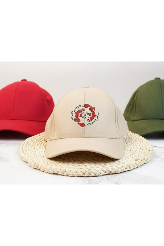 Koi Fish Embroidered Baseball Cap