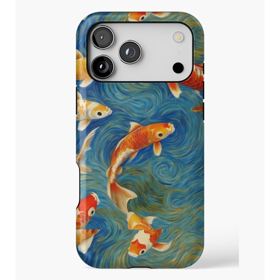 Koi Fish- Feng Shui Symbols M2527, Protective Case for iPhone 17 16 15 14 13 12 11 Pro Max – Modern Unisex Style