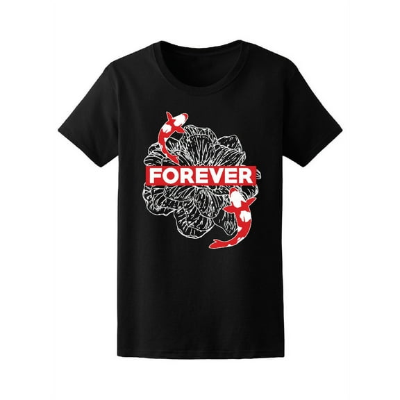 Koi Fish Forever Japanese Art T-Shirt Women -Image by Shutterstock, Female x-Large