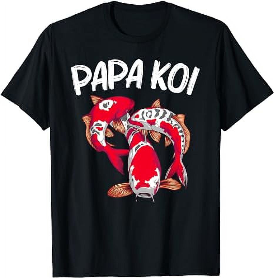 Koi Fish Gift For Dad Men Japan Koi Carp Fishes Pond Lover TShirt