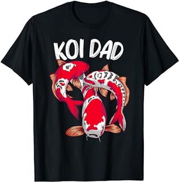 Koi Fish Gift For Dad Men Japan Koi Carp Fishes Pond Lover TShirt