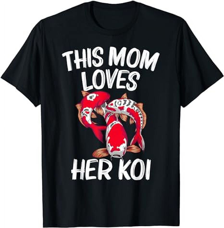 Koi Fish Gift For Mom Women Japan Koi Carp Fishes Pond Lover TShirt