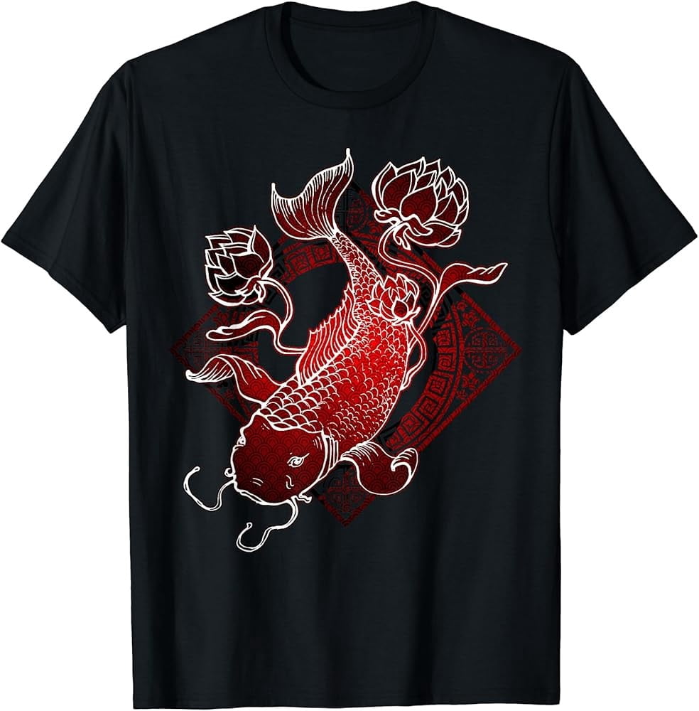 Koi Fish Graphic Design Japanese Red Koi Funny Gift T-Shirt - Walmart.com