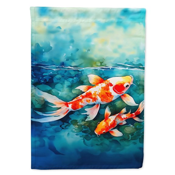 Koi Fish House Flag 28 in x 40 in