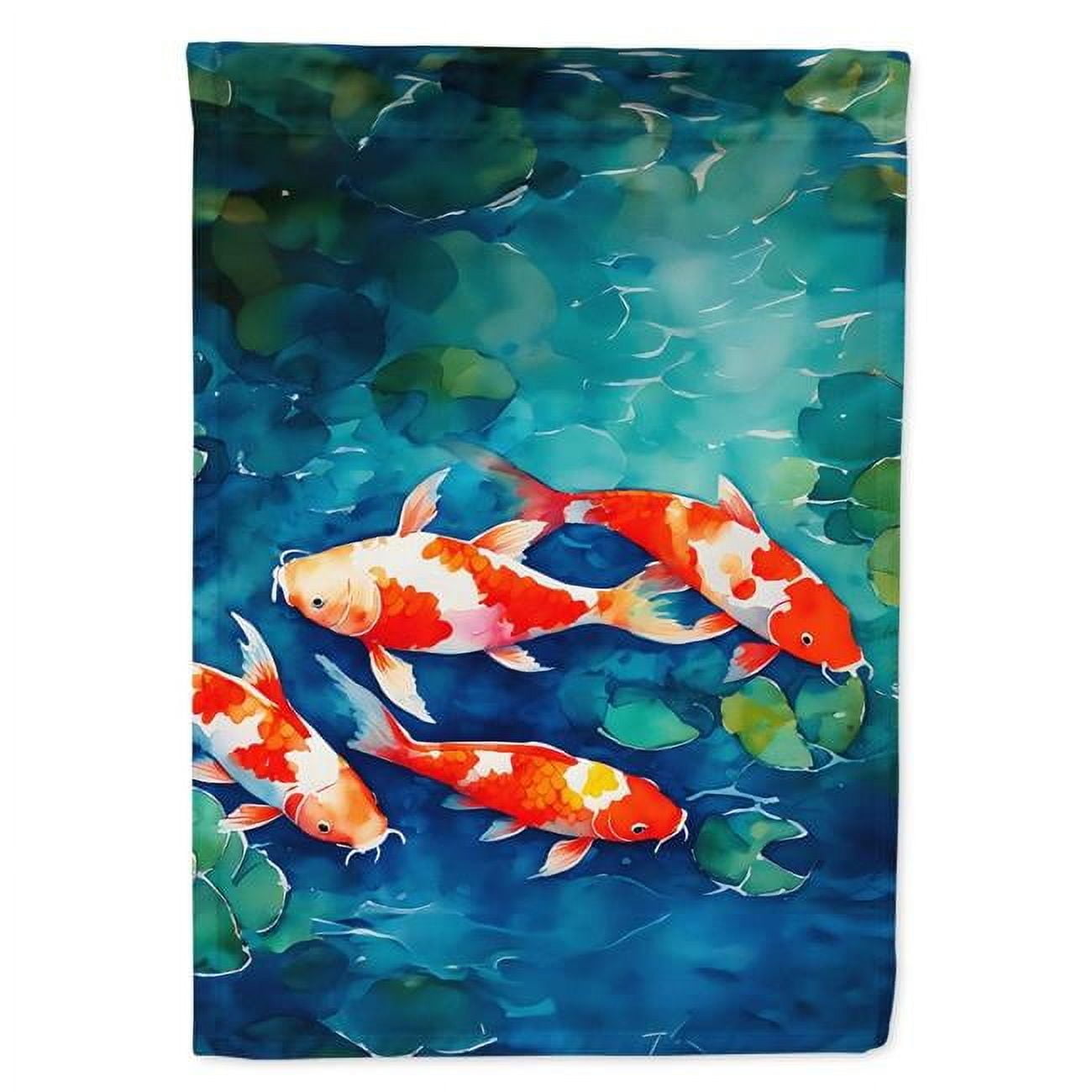 Caroline's Treasures 6116PW1414 Cuscino Decorativo In Tela Con Pesci Koi Nello Stagno Grande Multicolore~p117718634