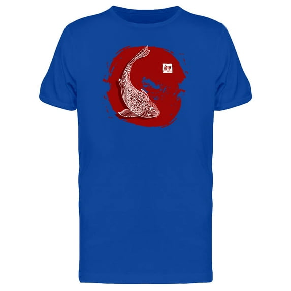 Koi Fish In A Red Stain Tee Men's -Image by Shutterstock