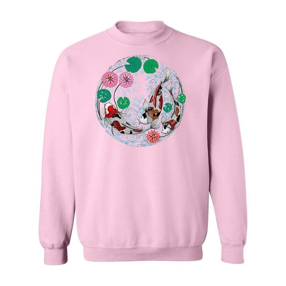 Koi Fish In Circle Design Sweatshirt Women -Image by Shutterstock, Female Small
