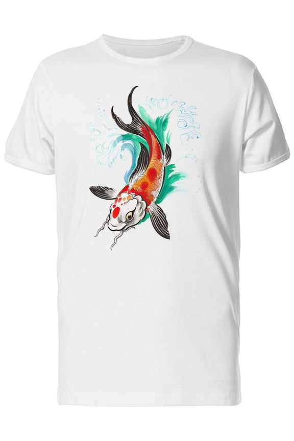 Koi Fish In Green Pond T-Shirt Men -Image by Shutterstock, Male Small