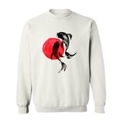 Koi Fish Japanese Style Sweatshirt Women -Image by Shutterstock, Female Large