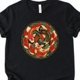 Koi Fish Lotus Circle Japanese Pond Graphic T Shirt Bella Unisex ...