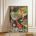 thumbnail image 1 of Koi Fish Lotus Pond Asian Feng Shui Wall Art Print, Unframed Paper Poster 16x20in, 1 of 4