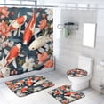 thumbnail image 1 of Koi Fish Shower Curtain Set with Rugs Cherry Blossom Flower Branch Romantic Japanese Asian with Toilet Lid Cover, Bath Mat, Shower Curtains for Bathroom Rug Set, 72x72 Inch, 1 of 4