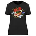 thumbnail image 1 of Koi Fish Tattoo With Flowers T-Shirt Women -Image by Shutterstock, Female 3X-Large, 1 of 2