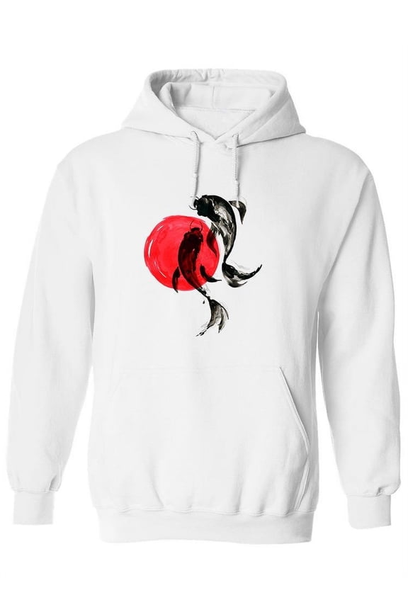 Koi Fish Watercolor Design  Hoodie Women -Image by Shutterstock, Female x-Large