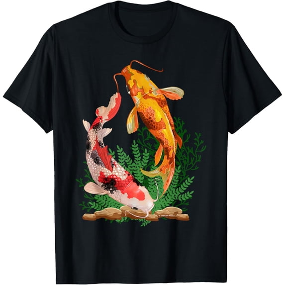 Koi Fish Yin Yang Asian Art T-Shirt