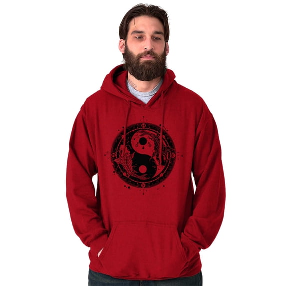 Koi Fish Ying Yang Balance Symbolic Hoodie Sweatshirt Women Men Brisco Brands 3X