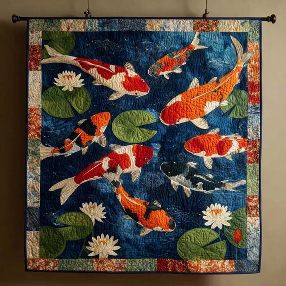 Koi Flow Quilted Blanket - Walmart.com