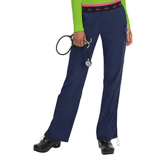 Koi Lite Womens 720 Logo Elastic Waistband Scrub Pant-Navy-Small