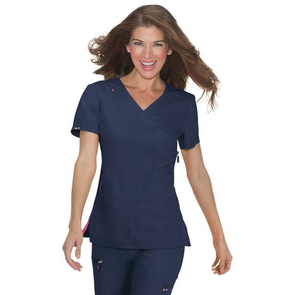 Koi Lite Womens Philosophy 316 Side per Scrub Top-Navy-Medium