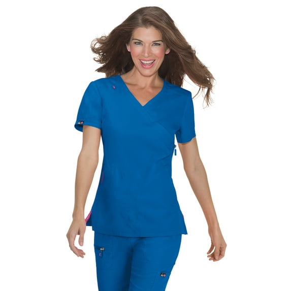 Koi Lite Womens Philosophy 316 Side per Scrub Top-Royal Blue-S