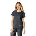 thumbnail image 1 of Koi Lite Womens Serenity 317 Round Neck Top-Charcoal-X-Large, 1 of 3