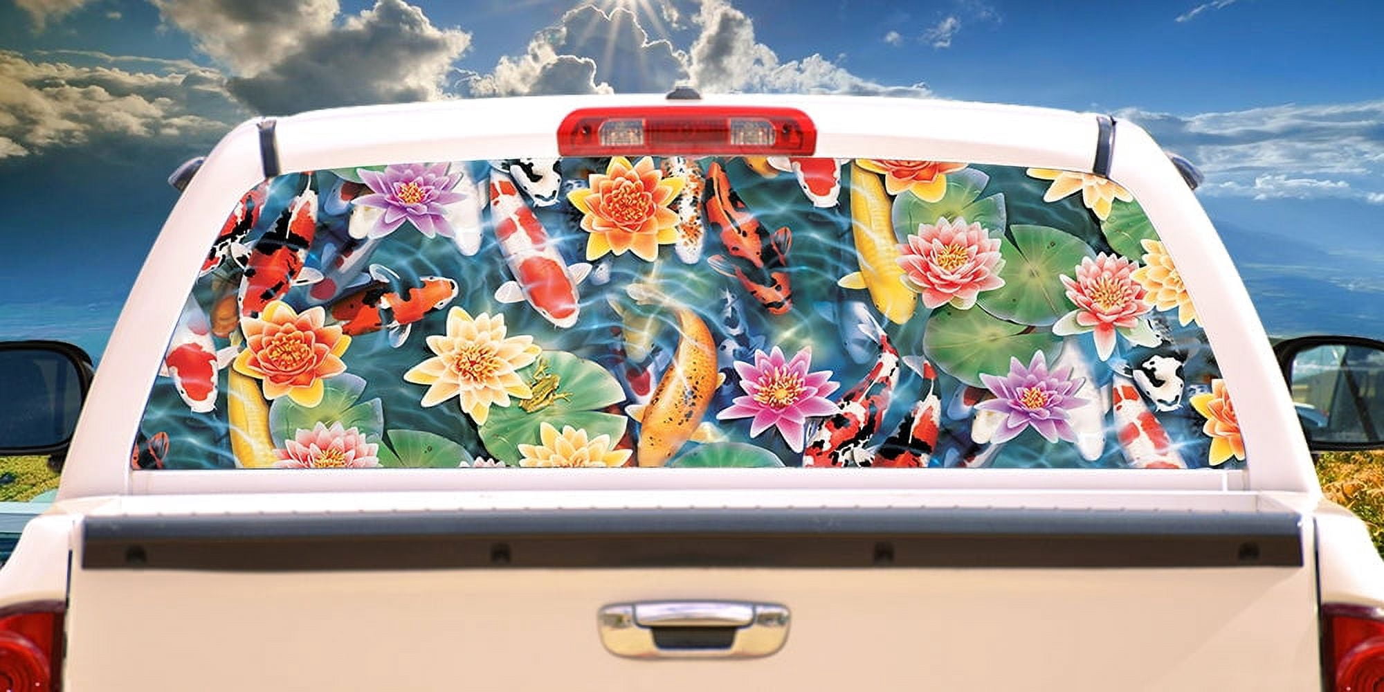 Koi Pond Rear Window Graphic | HD Truck & Car Back Window Graphic ...