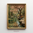 thumbnail image 1 of Koi Pond with Cherry Blossoms Vintage Spring Garden, Unframed Paper Poster 8x10in, 1 of 4