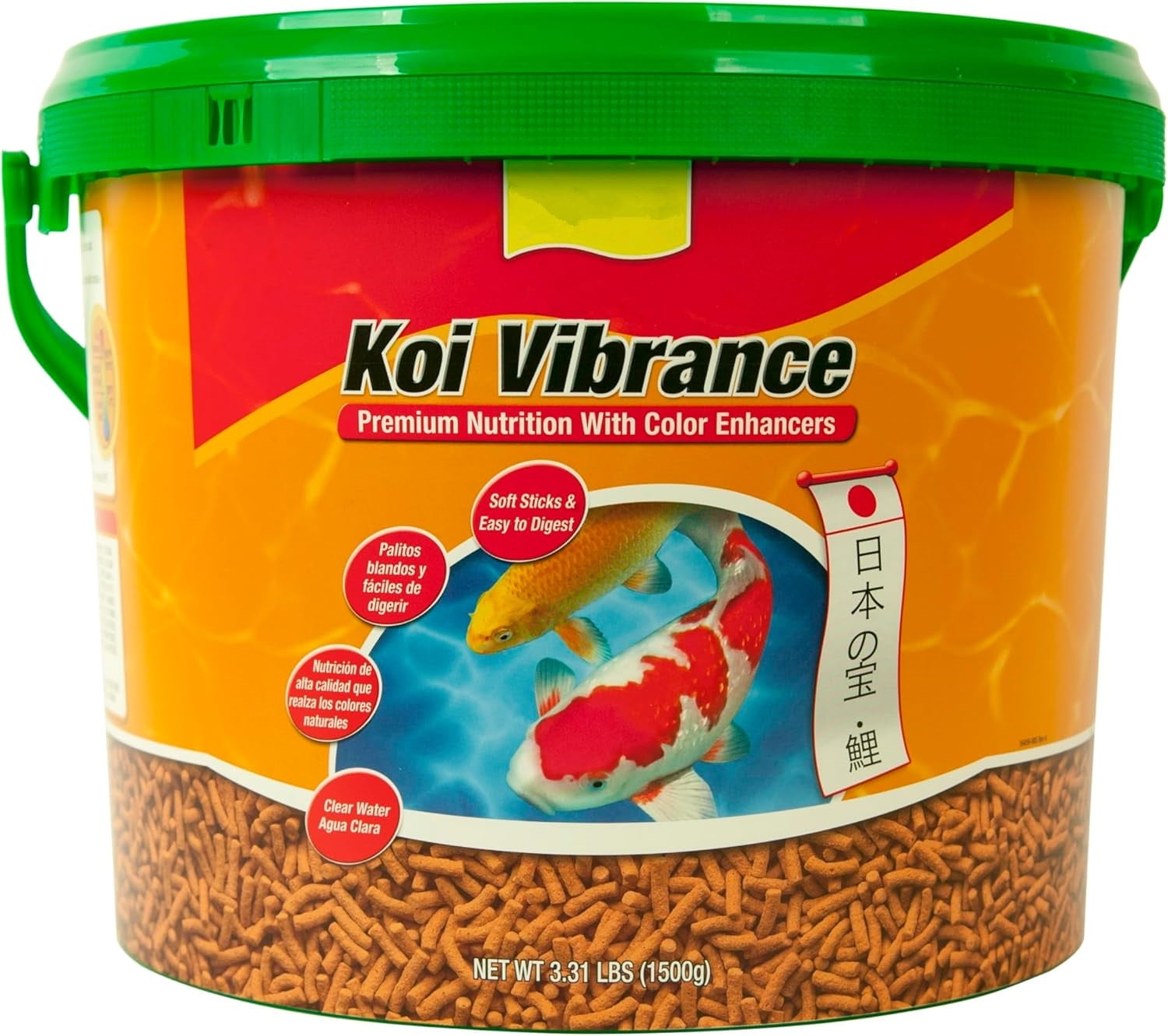 Koi Vibrance Soft Sticks, Floating Pond Fish Food for Koi Fish and Ornamental Goldfish