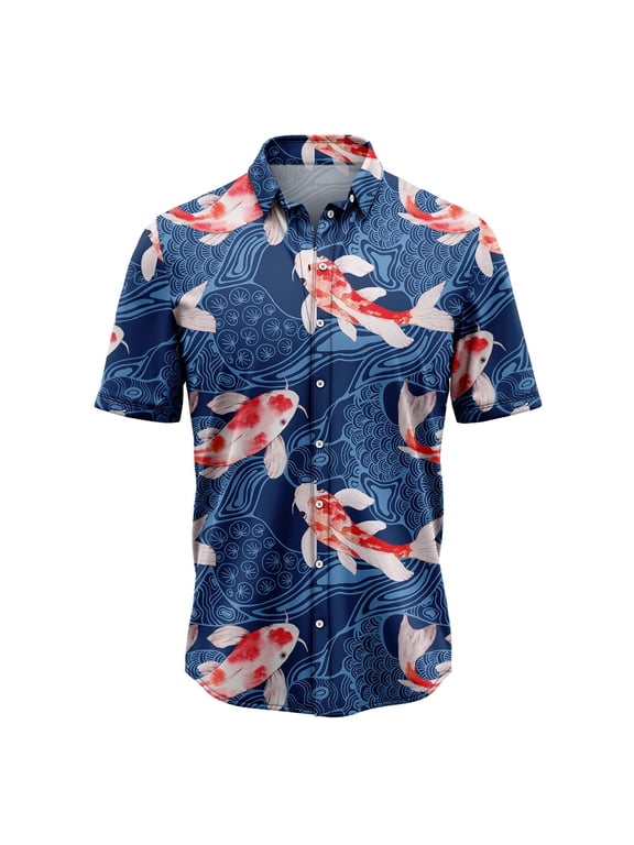Koi Waves Aloha Hawaiian Shirt