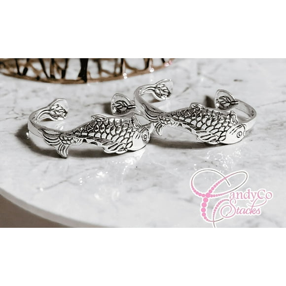 Koi ends West Indian stacking bangle sterling silver textured bangle Caribbean handmade bracelet bangle ball African cuff open hand