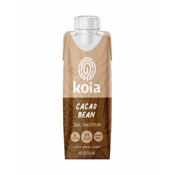 Koia Plant Based Protein Shake, Cacao Bean, 11 Fl Oz