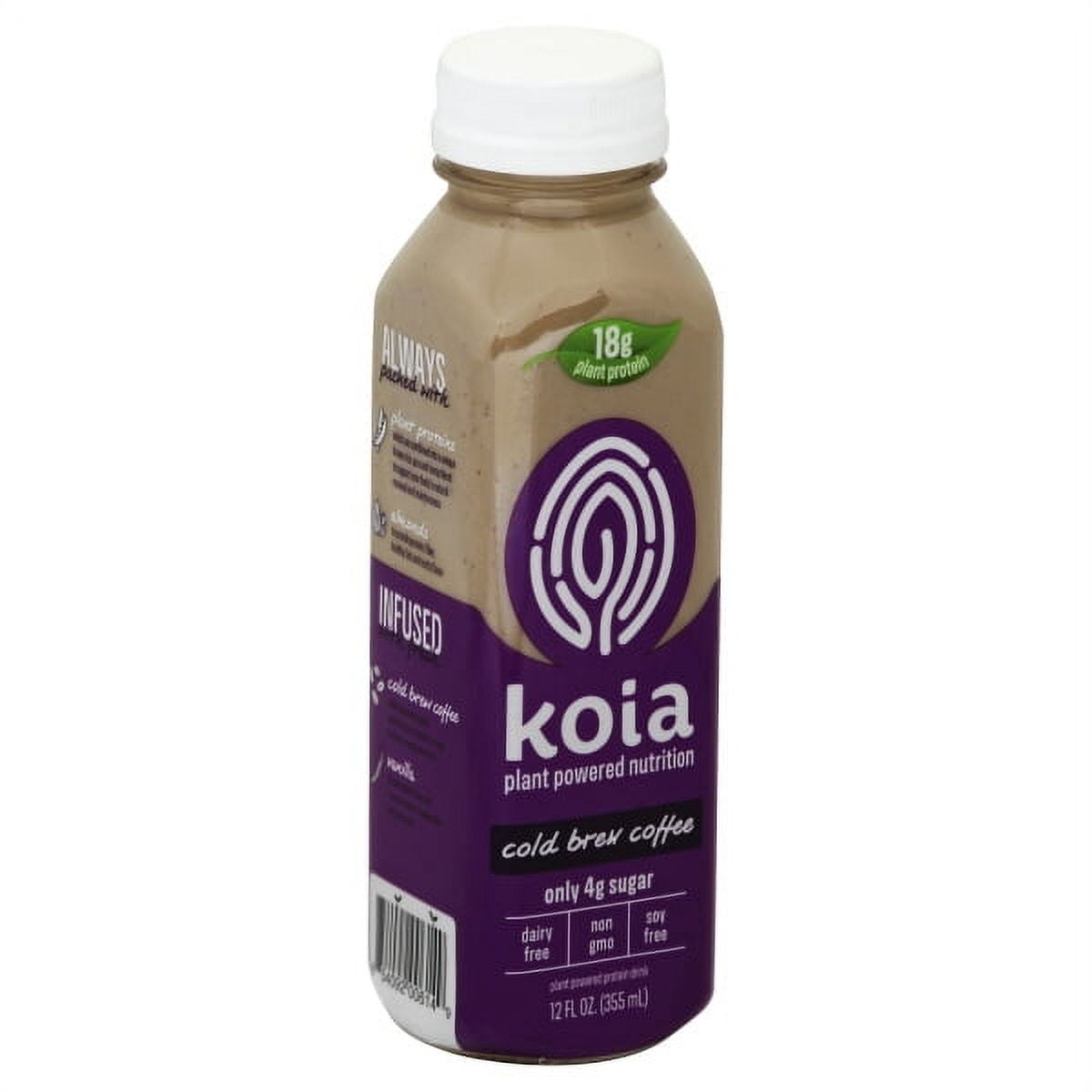 Koia Cold Brew Coffee PlantBased Protein Shake, 12 fl oz