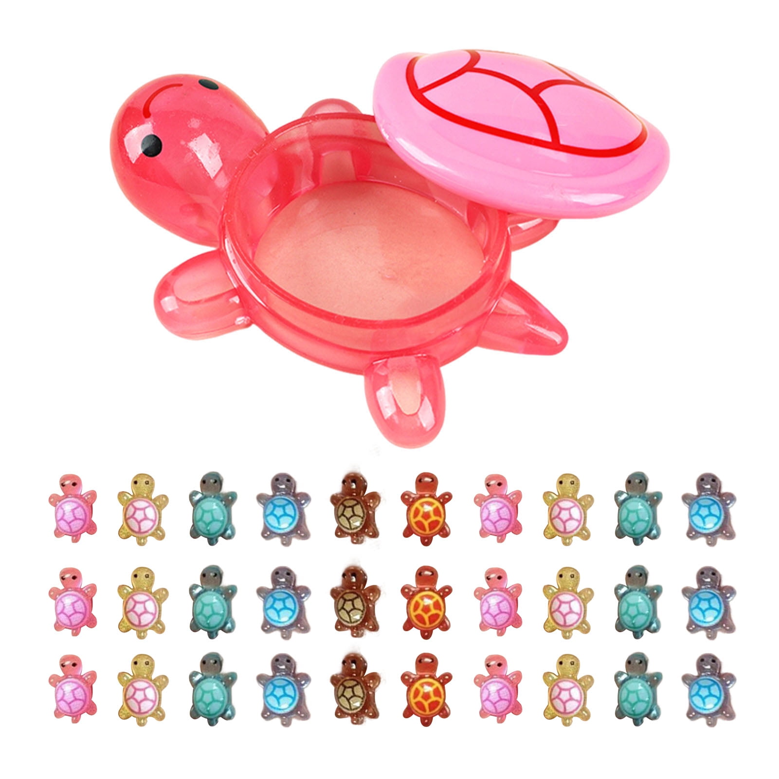 Koiauber 100 Pcs Luminous Mini Turtle Figurines Glow in The Dark Resin ...