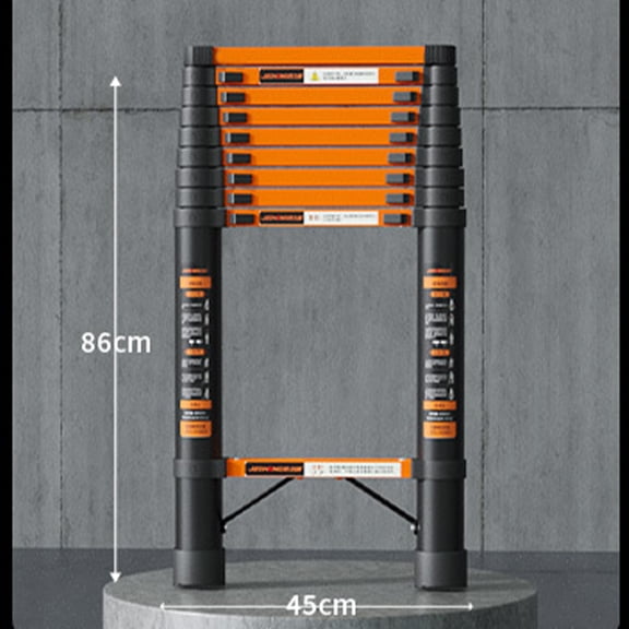 Koiauber 12.5 FT Telescoping Ladder,330lbs Max Capacity Extension Ladder,Collapsible Ladder with Anti-slip Feet for Home,Roof,RV,Outdoor Work
