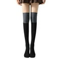 thumbnail image 1 of Koiauber 1Pair Women Thigh High Socks Over The Knee Wool Knit Socks Thick Thermal Long Boot Stockings, 1 of 8