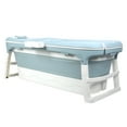 thumbnail image 1 of Koiauber 50 inch Large Collapsible Tub, Freestanding Surround Collapsible Bathtub, Effortless Folding Bathtub, Hot Bath, Ice Bath, 1 of 8