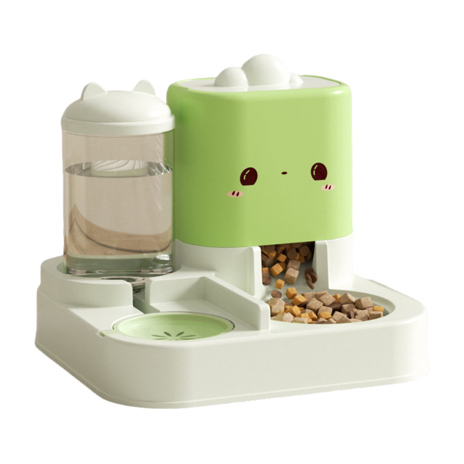 Koiauber Automatic Cat Food Feeder Water Dispenser Indoor Small Cats Dogs Puppies Food Water Feeding Bowl Pet Supplies