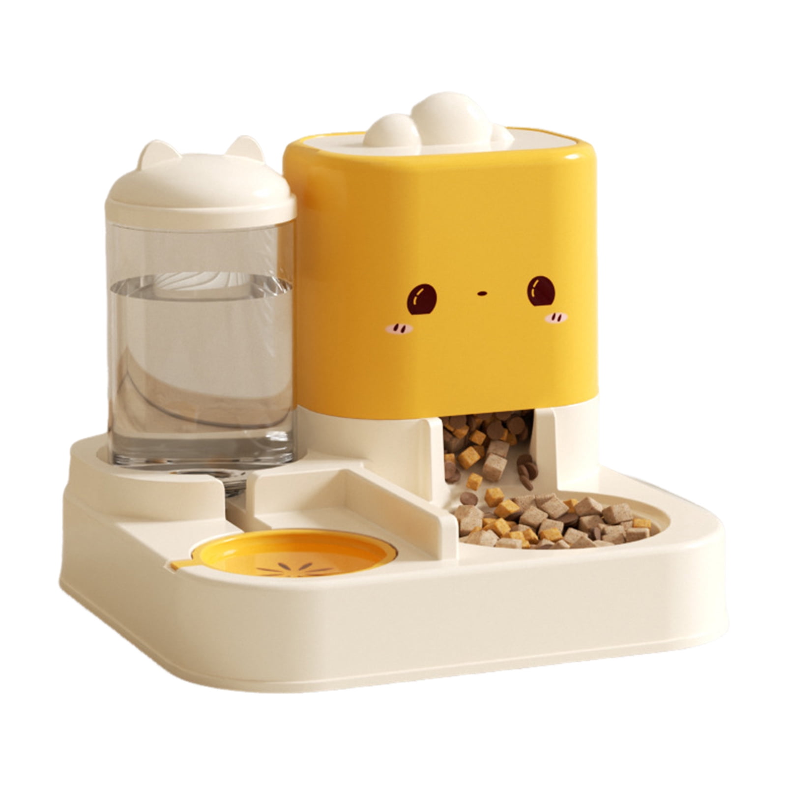 Koiauber Automatic Cat Food Feeder Water Dispenser Indoor Small Cats Dogs Puppies Food Water Feeding Bowl Pet Supplies