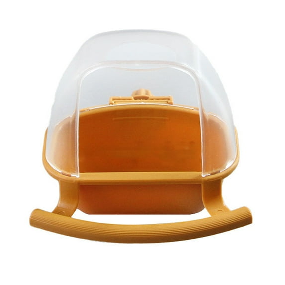 Koiauber Birds Cage Hanging Feeding Cup No Mess Birds Feeder Box Plastic Food Water Dispenser Bowl for Parrot Cockatiel Small Birds