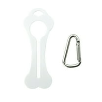Koiauber Bone Shaped Dog Poop Bag Holder with Carabiner Clip Hands-Free Pet Waste Bag Dispenser Pet Waste Bag Holder