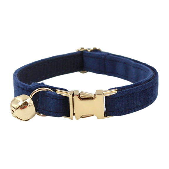 Koiauber Cat Collar Velvet Pet Chocker Necklace with Bell Adjustable Neck Collar for Cat Kitten Puppy Small Dogs