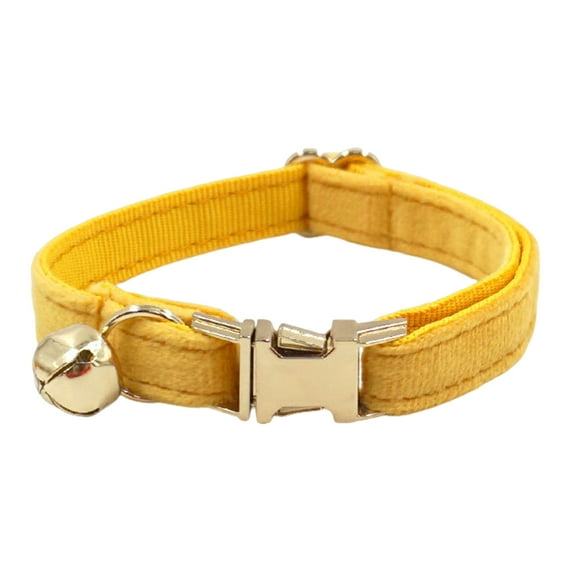 Koiauber Cat Collar Velvet Pet Chocker Necklace with Bell Adjustable Neck Collar for Cat Kitten Puppy Small Dogs