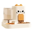 thumbnail image 1 of Koiauber Cat Dog Feeder Water Dispenser 1.8L Food Feeder 0.8L Water Dispenser with Sealed Lid Small Pet Feeder Bowl for Cats And Small Dogs, 1 of 8