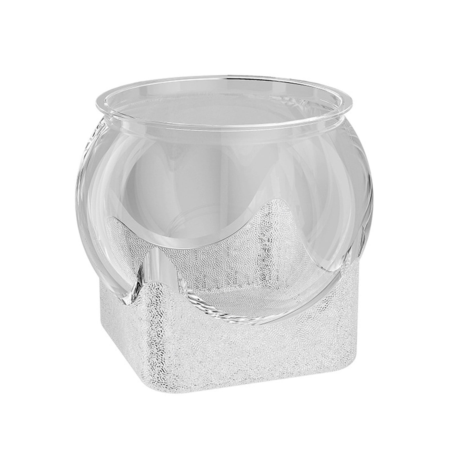 Koiauber Clear Fish Bowl for Betta Fish Golden Fish Turtle Plastic Betta Fish Tank Desktop Round PET Aquarium