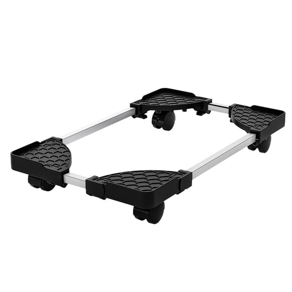 Koiauber Computer Tower Stand with 4 Locking Caster Wheels Adjustable Metal Computer CPU Holder Ventilated Pcs Tower Cart Floor Stand