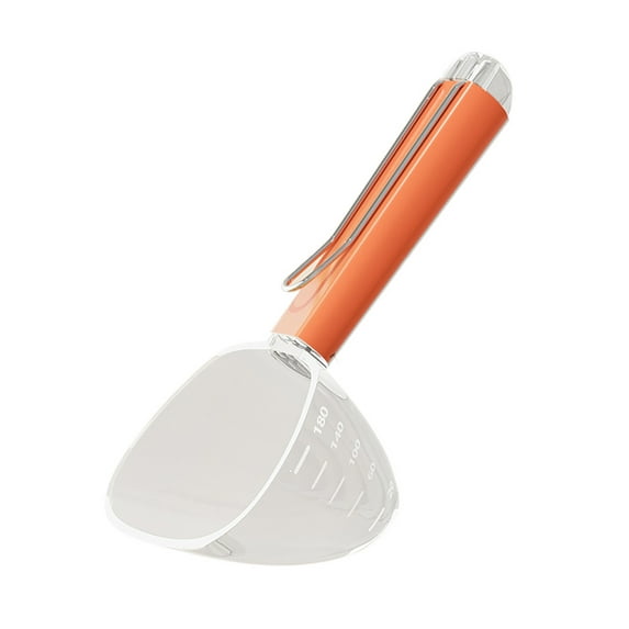 Koiauber Dog Food Scoop Multi Purpose Plastic Pet Food Measuring Cup with Long Handle Sealing Clip for Dogs Cats Birds Food