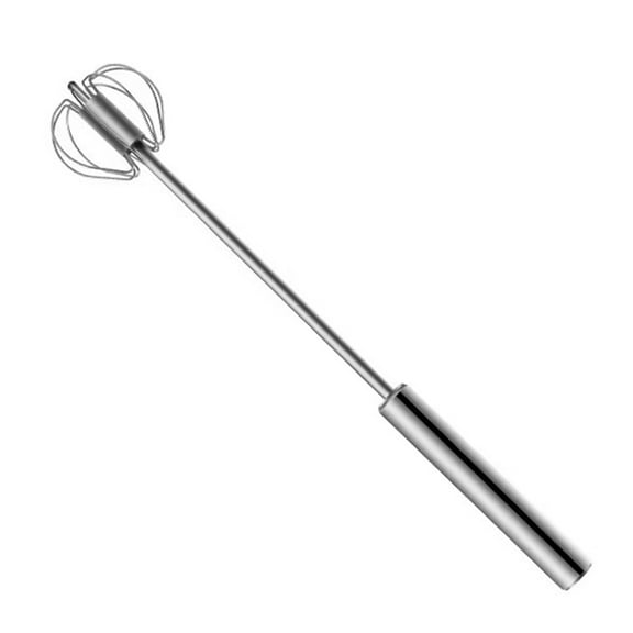 Koiauber Egg Beating Device Stainless Steel Semi-automatic Egg Beater Ergonomic Handle No Batteries Needed Kitchen Essential