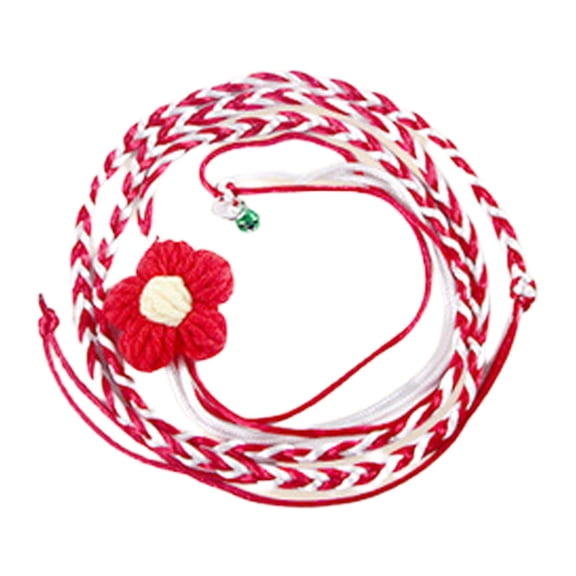 Koiauber Hamster Leash Flower Design Adjustable Safety Nylon Rope Anti-escape Hamster Harness Training Interaction Tool